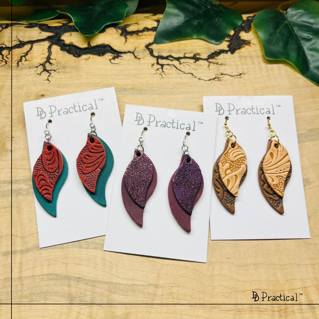 Cheap deals leather earrings